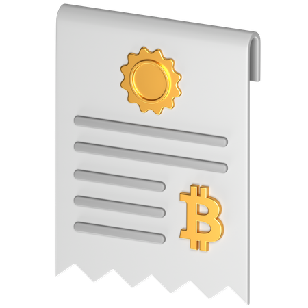 Free Contrato btc  3D Icon