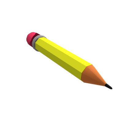 Free Crayon jaune  3D Illustration