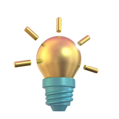 Free Step Into The World Of Innovation With This Captivating 3 D Illustration Of A Lamp Radiating Creative Ideas 3D Icon