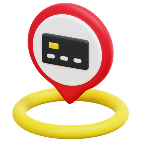 Free Credit Card Location  3D Icon