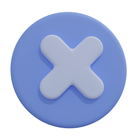 Free Cross Mark  3D Icon