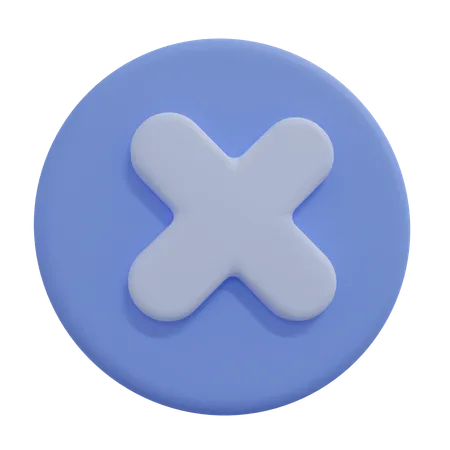 Free Cross Mark  3D Icon