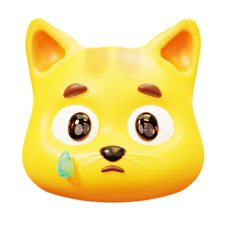 Free Crying Cat  3D Icon