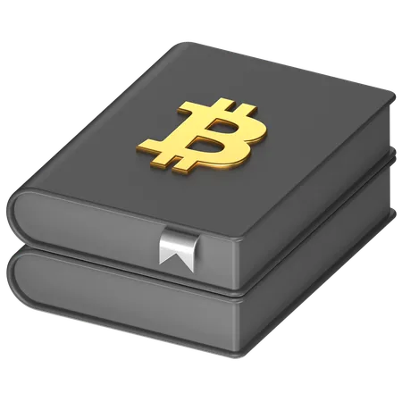 Free 3 D Icon Of A Crypto Education Book 3D Icon