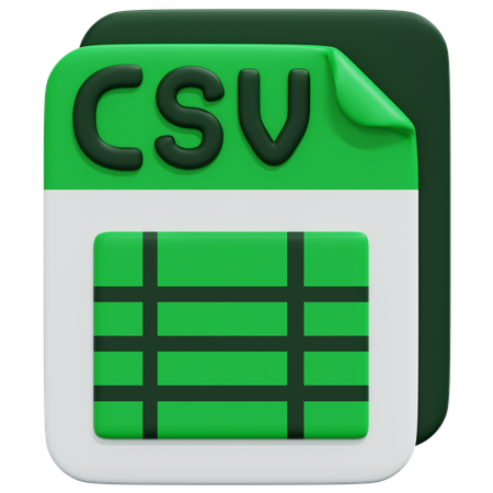 Free Csv File  3D Icon