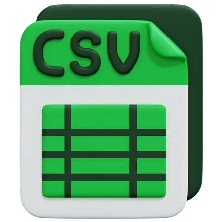 Free Csv File  3D Icon