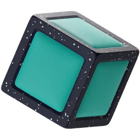 Free Cube Dark  3D Icon