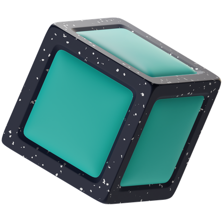 Free Cube Dark  3D Icon