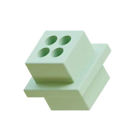 Free Cuboide de cuatro agujeros  3D Icon