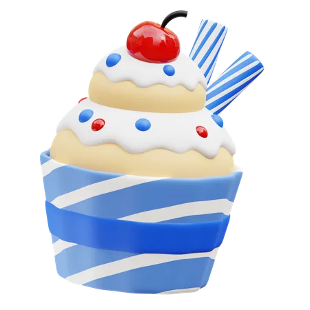 Free カップケーキ  3D Icon