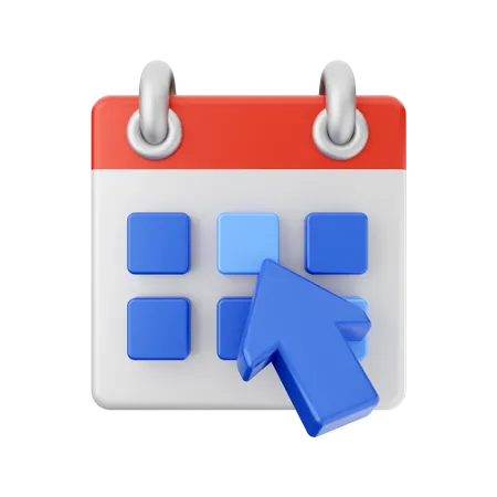 Free Cursor Calendar  3D Icon