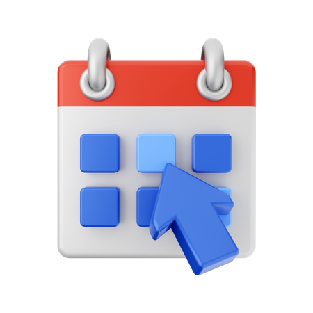 Free Cursor Calendar 3D Icon