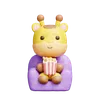 Cute Giraffe Watching A Movie