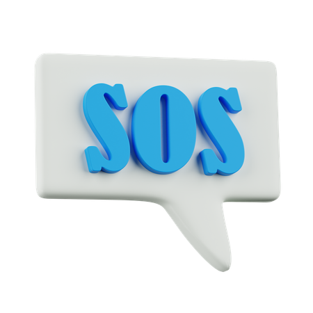 Free Danger Sos Sign Chat  3D Icon