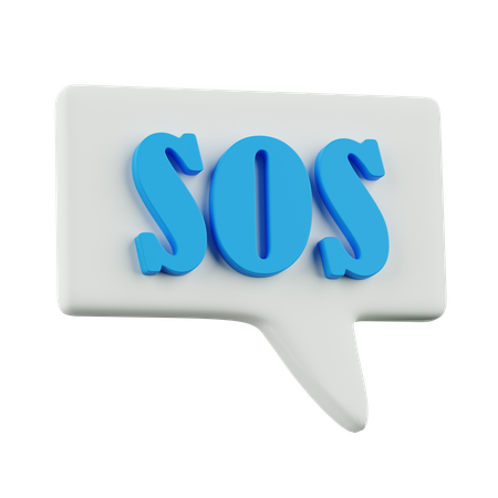 Free Danger Sos Sign Chat  3D Icon