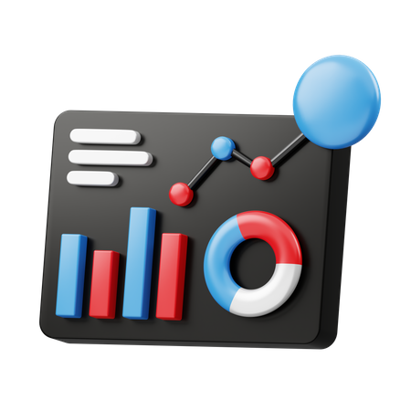 Free Dashboard Growth  3D Icon