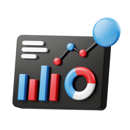 Free Dashboard Growth  3D Icon