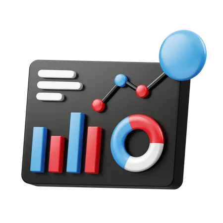 Free Dashboard Growth  3D Icon