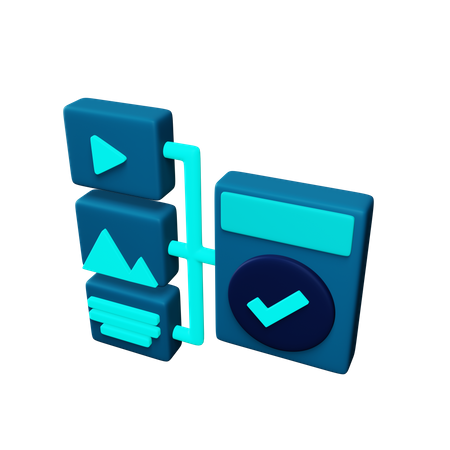 Free Data flow diagram  3D Icon