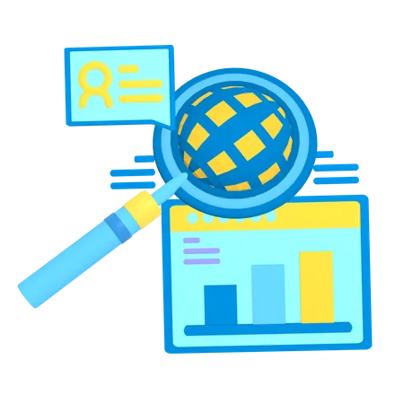 Free Data Search  3D Icon