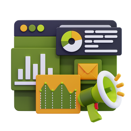 Free Datos de marketing  3D Icon