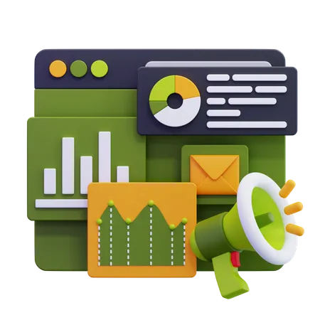 Free Datos de marketing  3D Icon