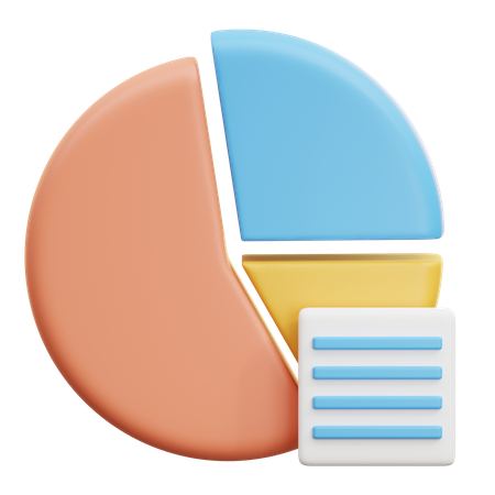 Free Gráfico circular y datos  3D Icon