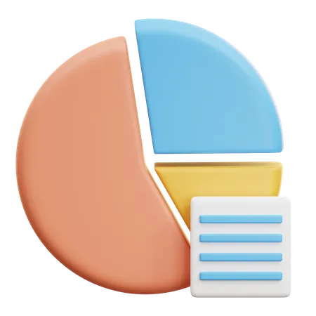 Free Gráfico circular y datos  3D Icon