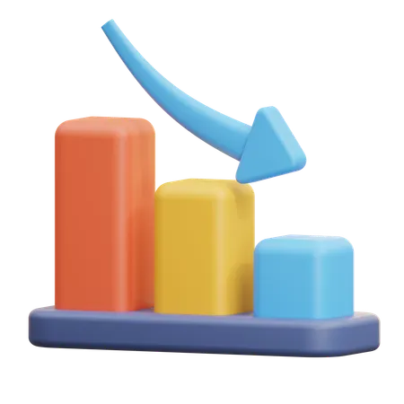 Free Decline Analytics  3D Icon