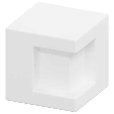 Free Deep Slot Cube  3D Icon