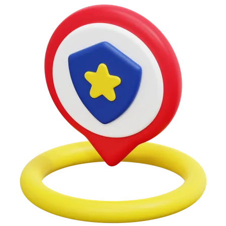 Free Localização da delegacia  3D Icon