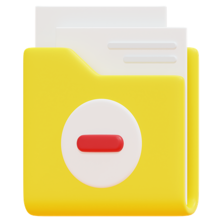 Free Delete Folder  3D Icon