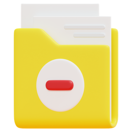 Free Delete Folder  3D Icon