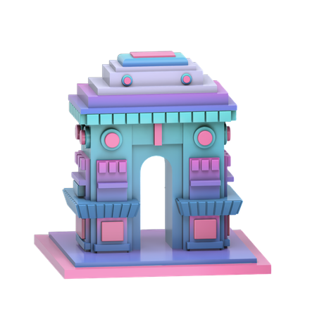 Free Delhi Gate  3D Icon