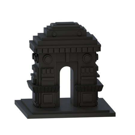 Free Delhi Gate  3D Icon