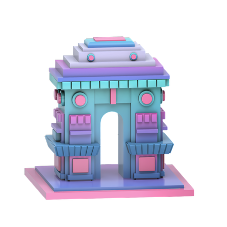 Free Delhi Gate  3D Illustration