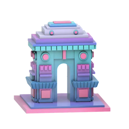 Free Delhi Gate  3D Illustration