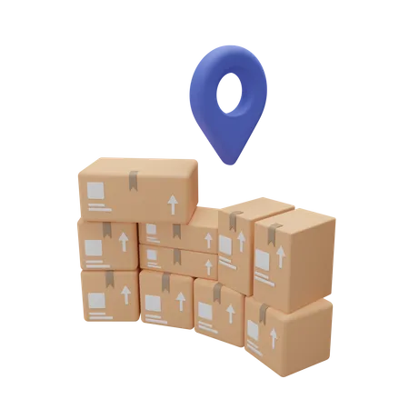 Free Delivery Location  3D Illustration