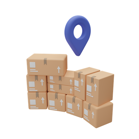Free Delivery Location 3D Illustration