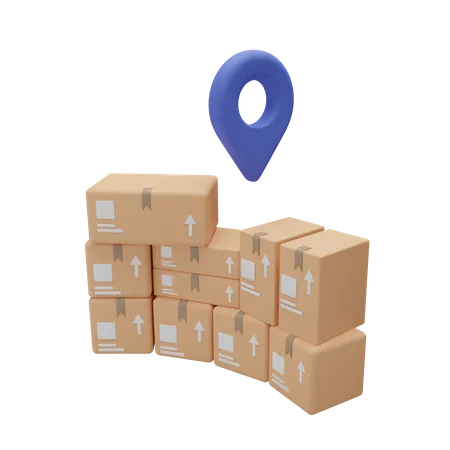 Free Delivery Location 3D Illustration