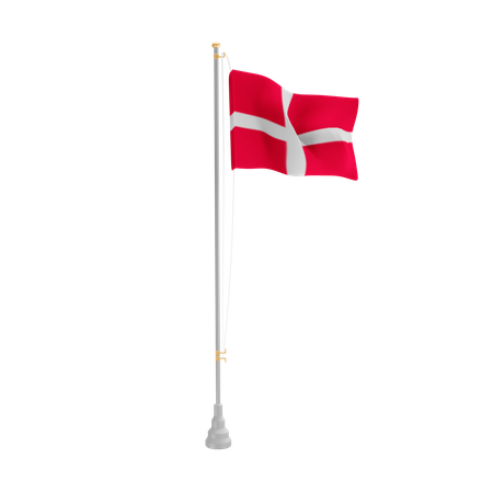 Free Denmark  3D Flag