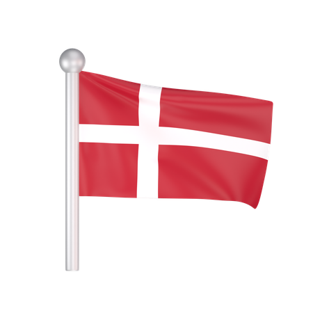 Free Denmark Flag  3D Icon