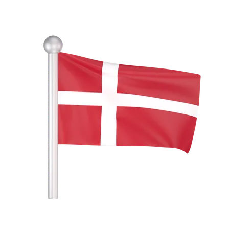 Free Denmark Flag  3D Icon