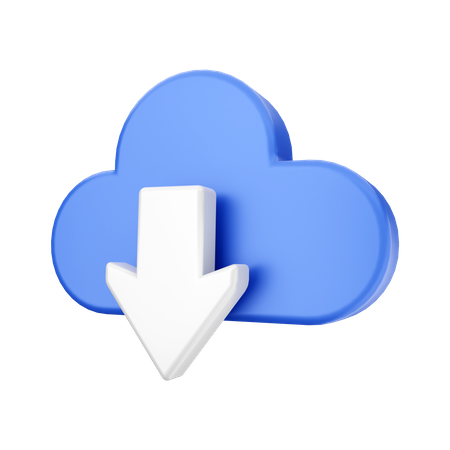 Free Descarga en la nube  3D Icon