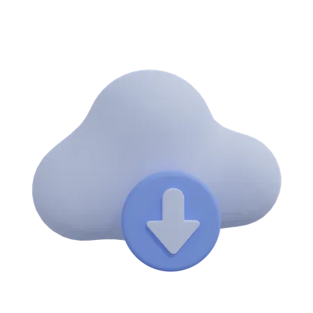 Free Descarga en la nube  3D Icon