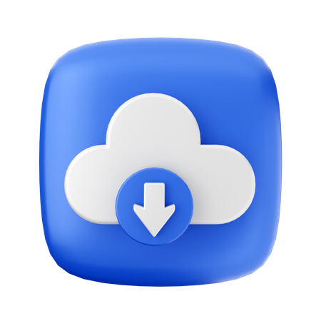 Free Descargar nube  3D Icon