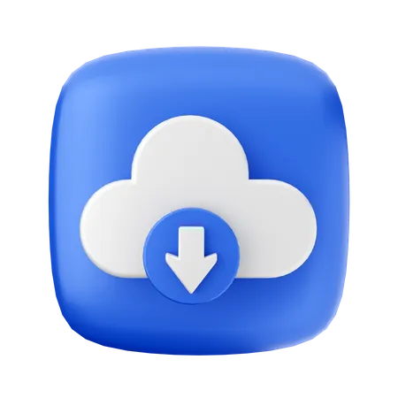 Free Descargar nube  3D Icon