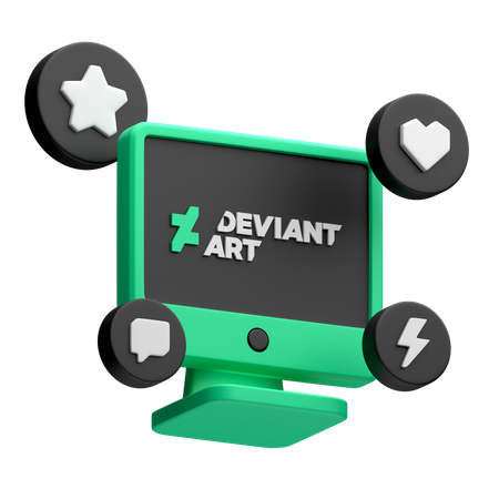 Free Deviantart sur un écran de bureau  3D Icon