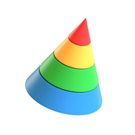 Free Diagramme pyramidal  3D Icon