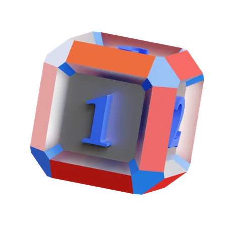 Free Dice Face 1  3D Icon